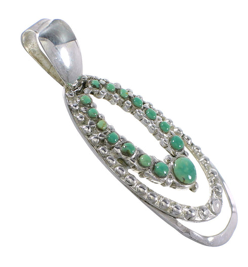 Silver Turquoise Slide Pendant YX77429